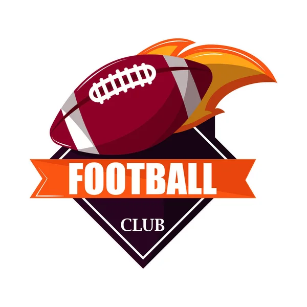 Amerikaans Voetbal Sport Club Badge — Stockvector