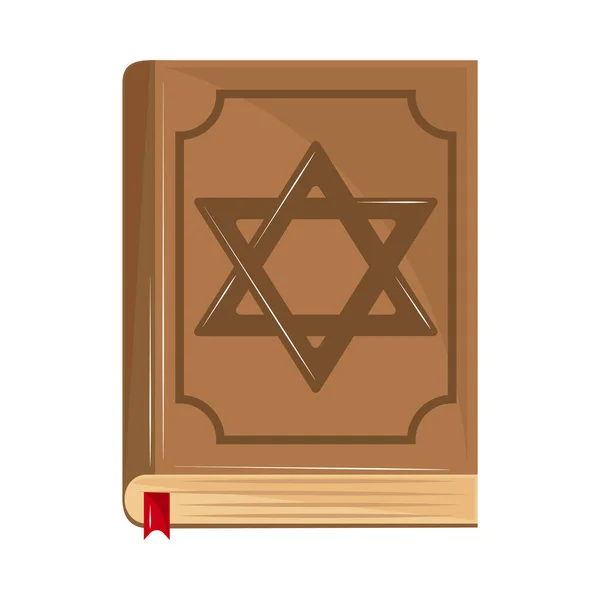 Eski Yahudi Torah Ikonu Izole Edilmiş — Stok Vektör