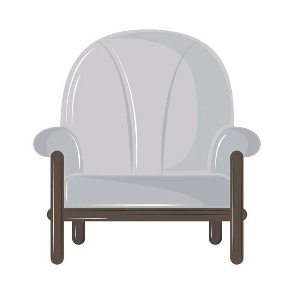 Fåtölj Möbler Komfort Ikon Isolerad — Stock vektor