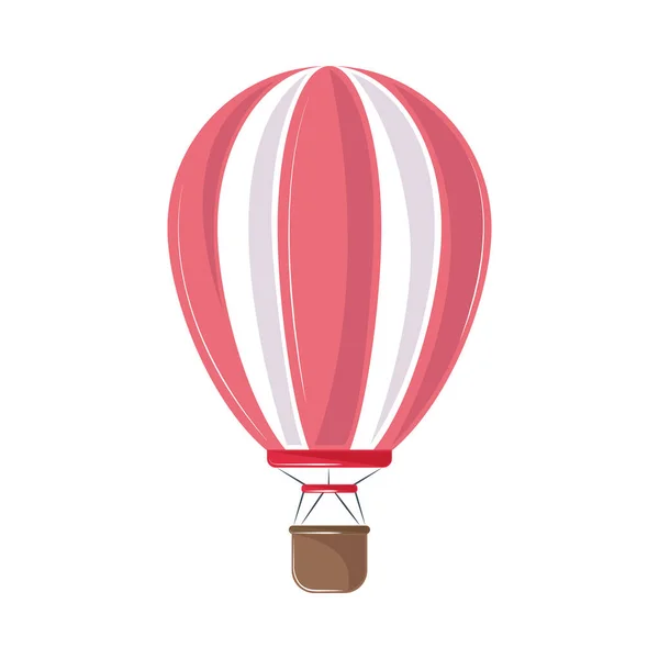 Heißluftballon Ikone Isoliert — Stockvektor