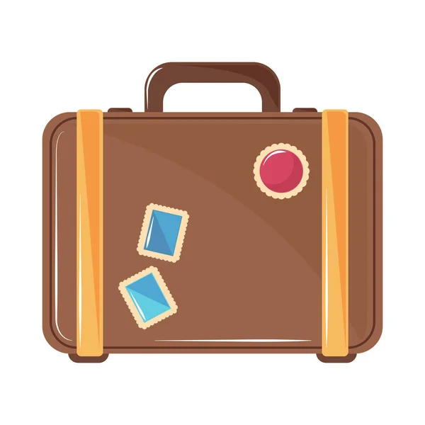 Viaje Maleta Icono Plano Aislado — Vector de stock