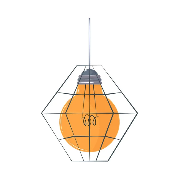 Ampoule Icône Plat Isolé — Image vectorielle