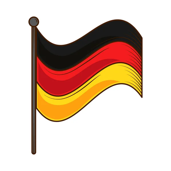 Flagge Von Deutschland Ikone Flach Isoliert — Stockvektor