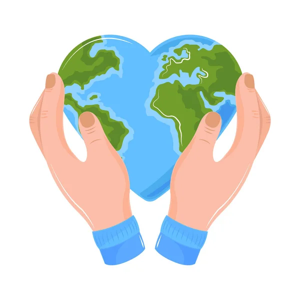 Journée Internationale Paix Les Mains Tiennent Monde — Image vectorielle