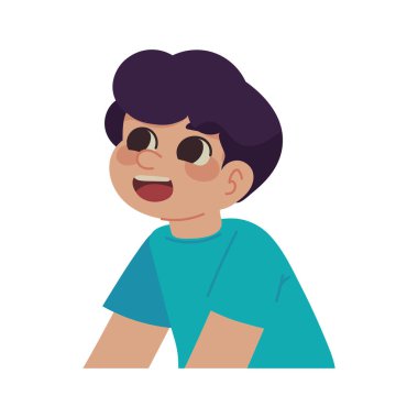 Küçük çocuk karakter simgesi izole edildi