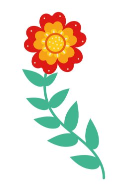 çiçek kök süsleme simgesi izole edildi