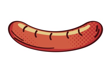 Sosis fast food ikonu izole edildi