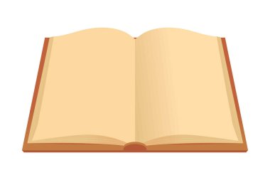 Açık kitap simgesi izole edildi