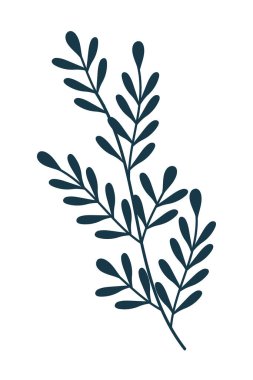 Bitki dalı simgeyi izole bir şekilde bırakır