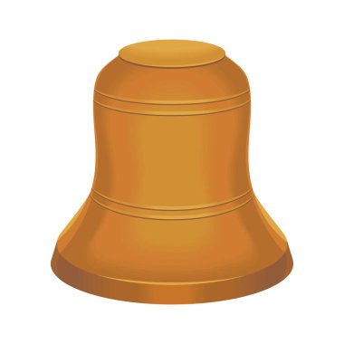 Altın çan simgesi izole edilmiş