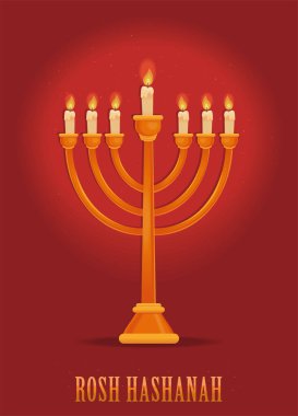 Rosh hashanah Yahudi kutlama kartı