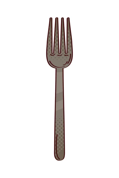Plastic Fork Utensil Icon Isolated — Stock Vector