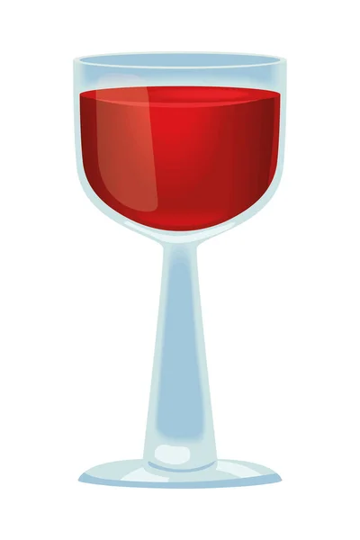 Wine Glass Icon Flat Isolated — Stockvektor