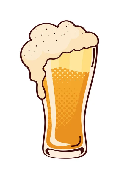 Beer Glass Drink Icon Isolated — ストックベクタ