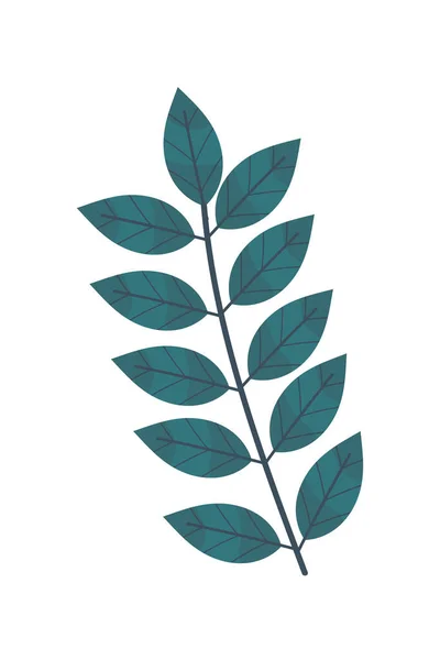 Löv Natur Ikon Platt Isolerad — Stock vektor