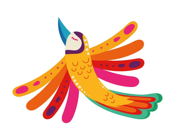 Icono Pájaro Volador Color Aislado — Archivo Imágenes Vectoriales