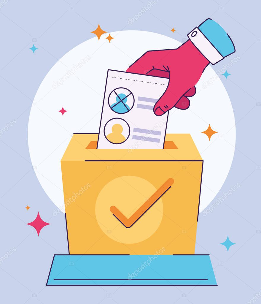 democracy and elections icons design
