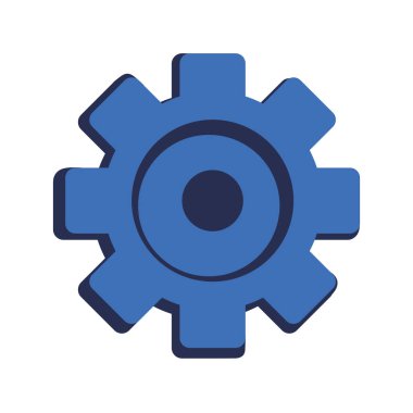 dişli çark simgesi izole edildi