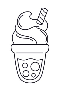 Çubuk simgesi izole edilmiş dondurma