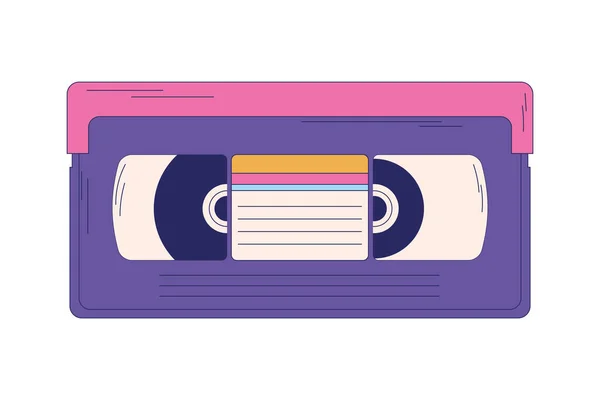 90S Vhs Cassette Tape Icon Isolated — Stockový vektor