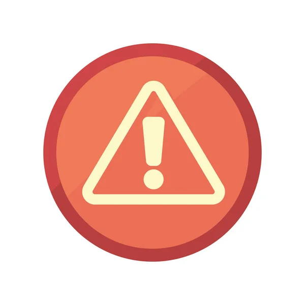 Caution Sign Button Icon Isolated — Stock Vector