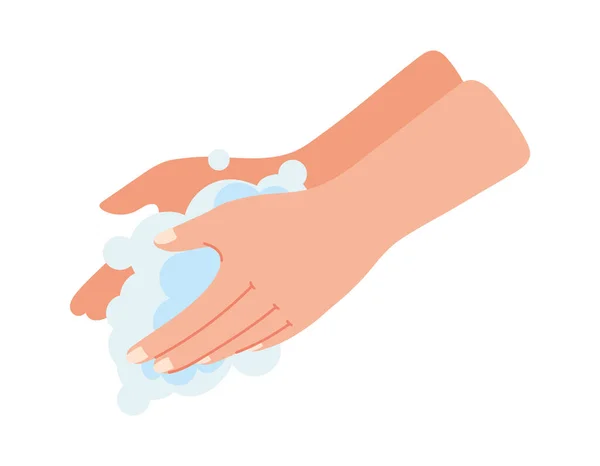 Ikone Beim Händewaschen Isoliert — Stockvektor