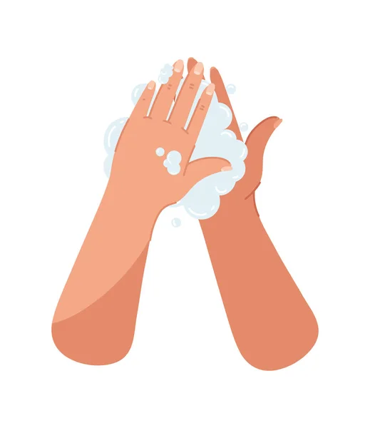 Handwashing Foam Icon Isolated Flat —  Vetores de Stock