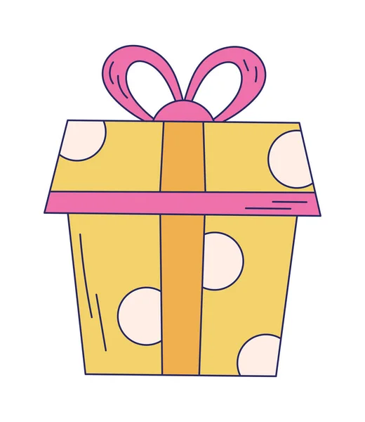 Regalo Caja Presente Icono Aislado — Vector de stock