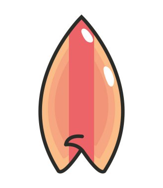 Sörf tahtası spor malzemesi simgesi izole edildi