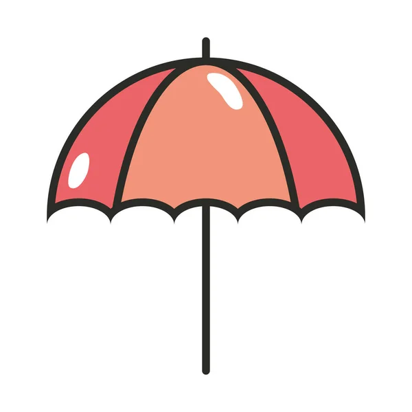 Umbrella Protection Cartoon Icon Isolated — Stockvektor