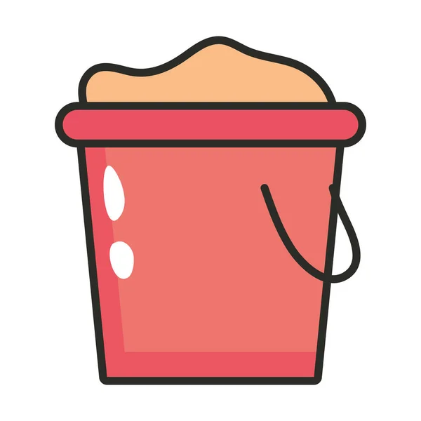 Bucket Sand Cartoon Icon — Wektor stockowy