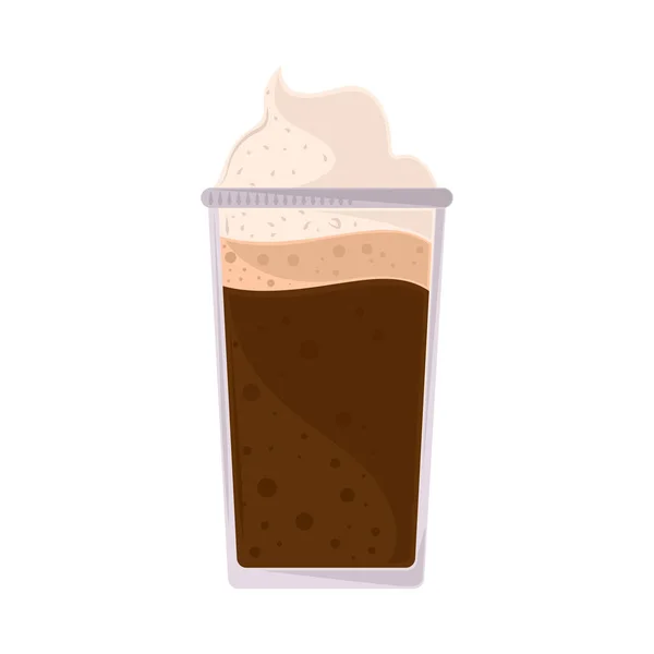 Cold Coffee Foam Isolated Icon — Wektor stockowy