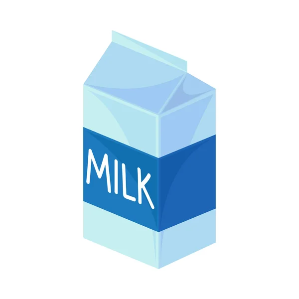 Milk Box Icon Flat Isolated — Stockvektor