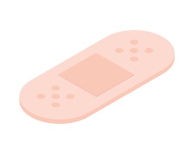 Tıbbi yara bandı ikonu izometrik izole