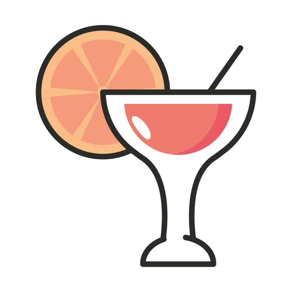 Cocktail Fruit Cartoon Icon — Stok Vektör