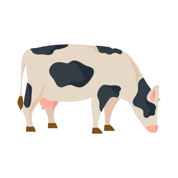 Vaca Granja Animal Icono Aislado — Archivo Imágenes Vectoriales