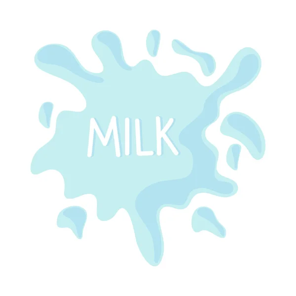 Splash Milk Liquid Icon Isolated — стоковый вектор