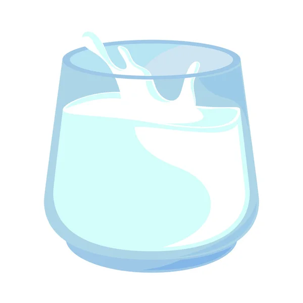 Glass Milk Icon Isolated — Vetor de Stock