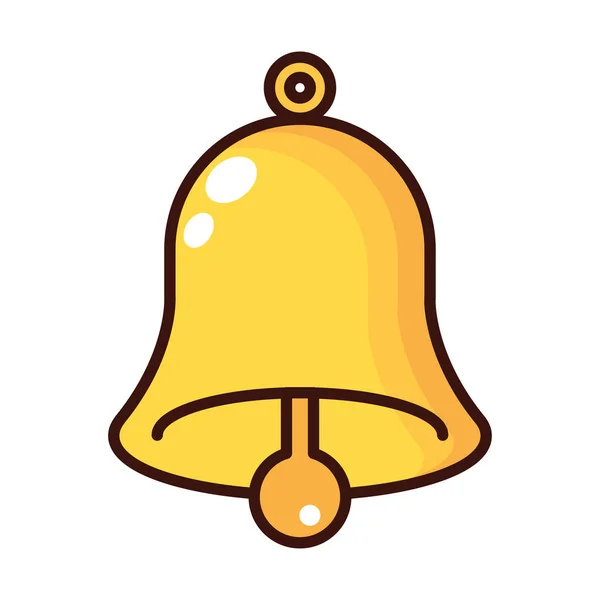 Bell Cartoon Icon Flat Isolated — Stockvektor