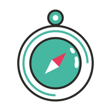 pusula seyahat simgesi izole edildi