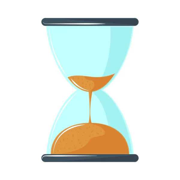 Hourglass Timer Icon Isolated Flat — стоковый вектор