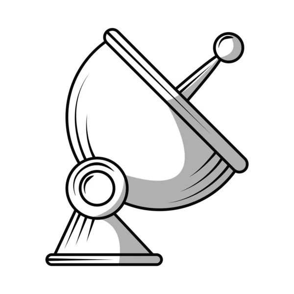 Antenna Communication Icon Isolated Flat — Vector de stock