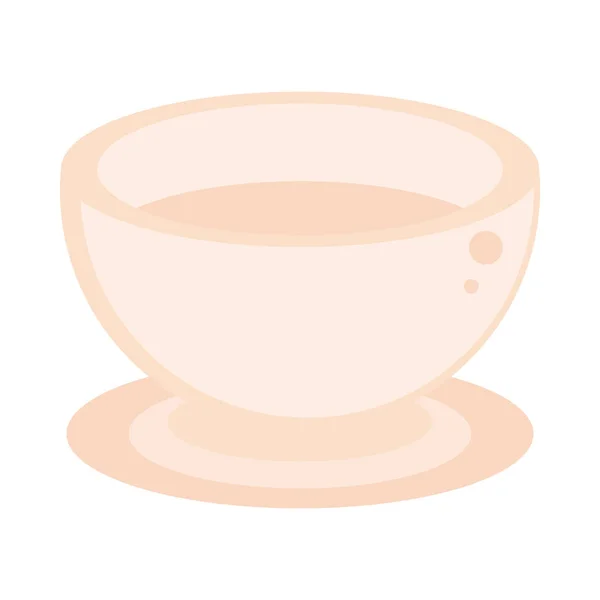 Tea Cup Ceramic Icon Isolated — ストックベクタ