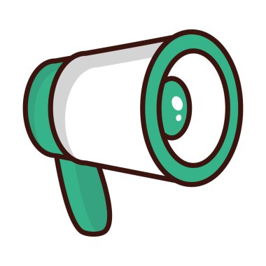 megafon sosyal medya simgesi izole edildi