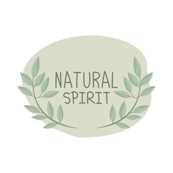 Natural Spirit Leaves Isolated Icon — Image vectorielle