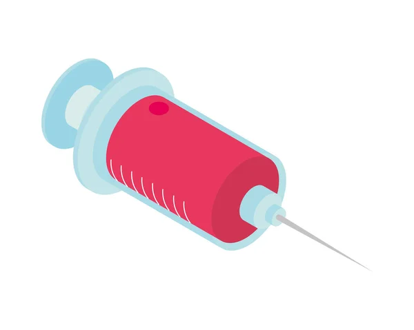 Syringe Medical Instrument Icon Isometric Isolated — Stok Vektör