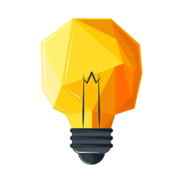 Abstract Light Bulb Icon Isolated —  Vetores de Stock