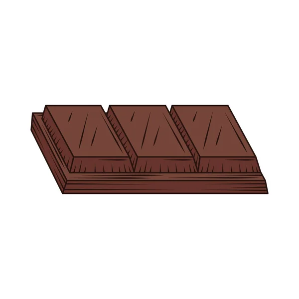 Chocolate Bar Cocoa Icon Isolated — Stockvektor