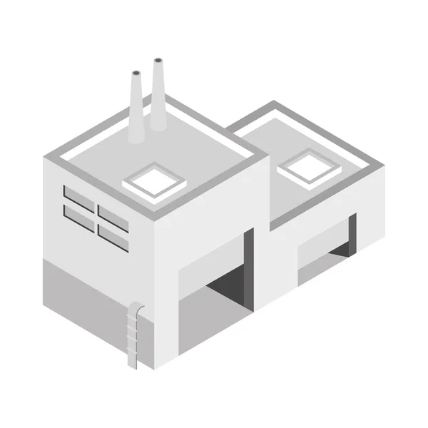 Huge Factory Industrial Isometric Icon — ストックベクタ