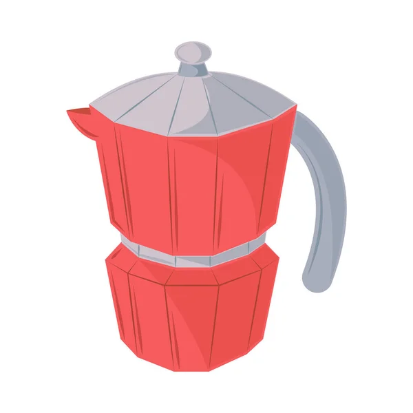 Moka Pot Coffee Isolated Icon — Vetor de Stock